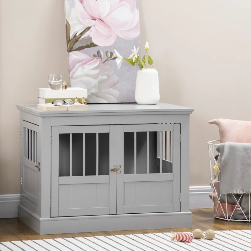 PawHut Cat Litter Box Enclosure with Magnetic Doors, Multi-Functional Side Table for Indoor Use