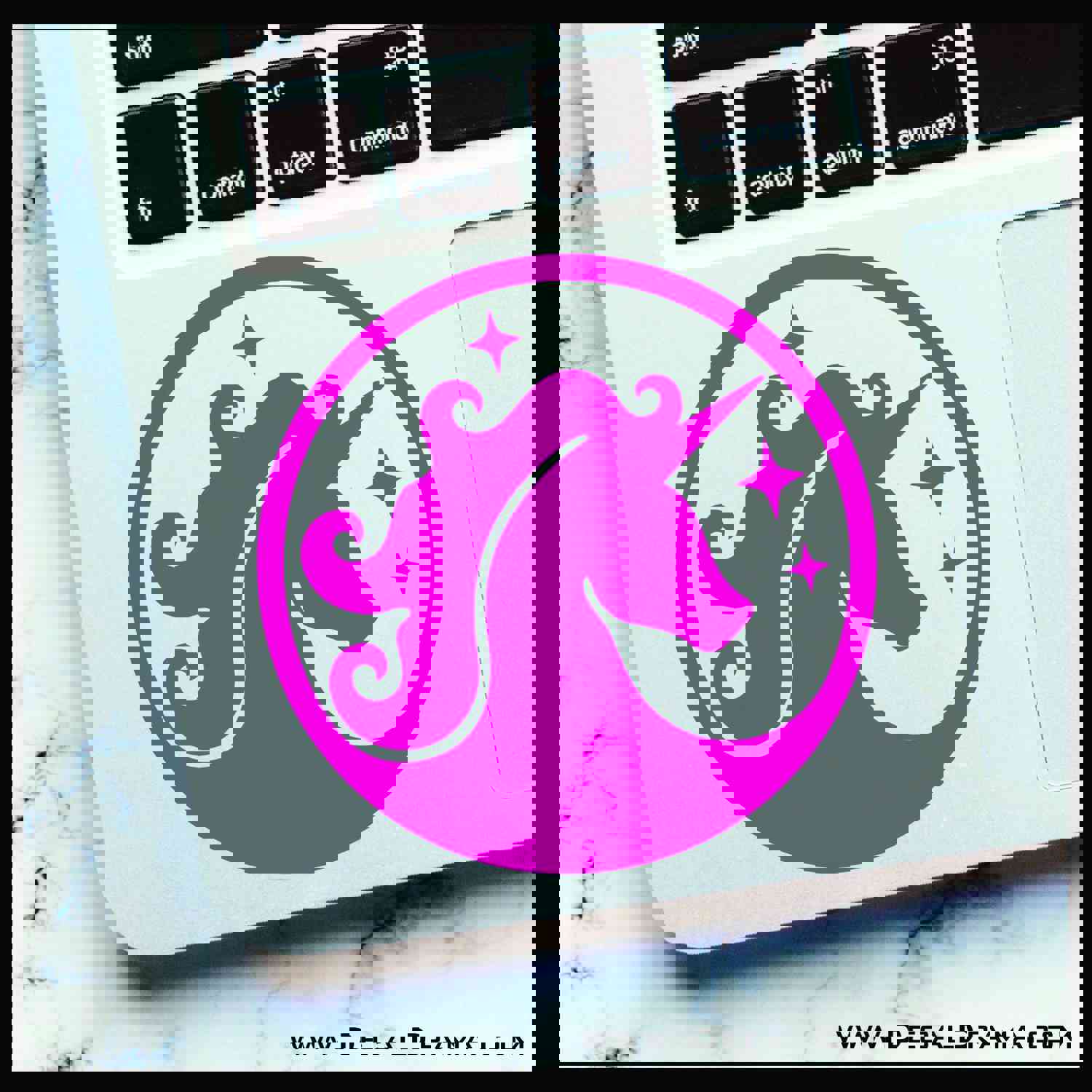 Unicorn Cartoon Vinyl Car/Laptop Decal - Mythical Creature Sticker