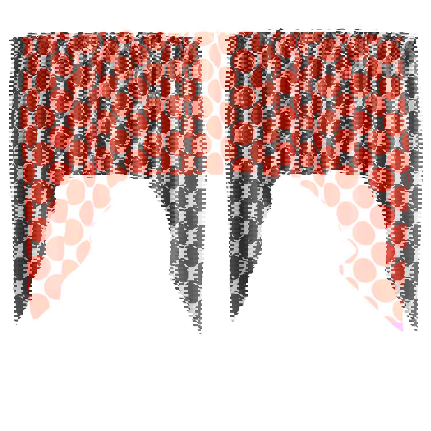 Swag Valance Cotton Large Circle Dot Print 58" Wide / 36" Tall