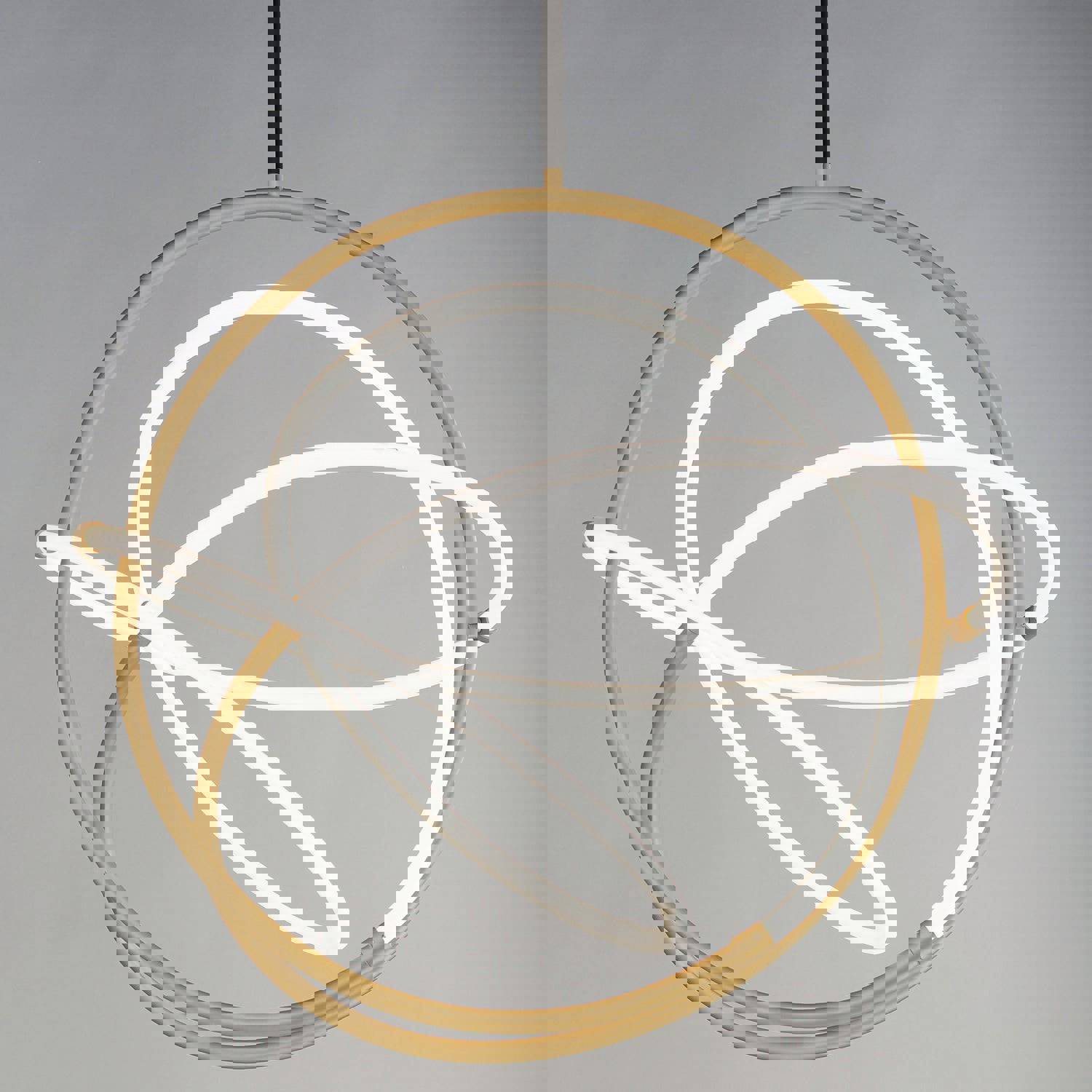 ET2 E25096-01BKGLD Mobius LED Pendant in Black and Gold