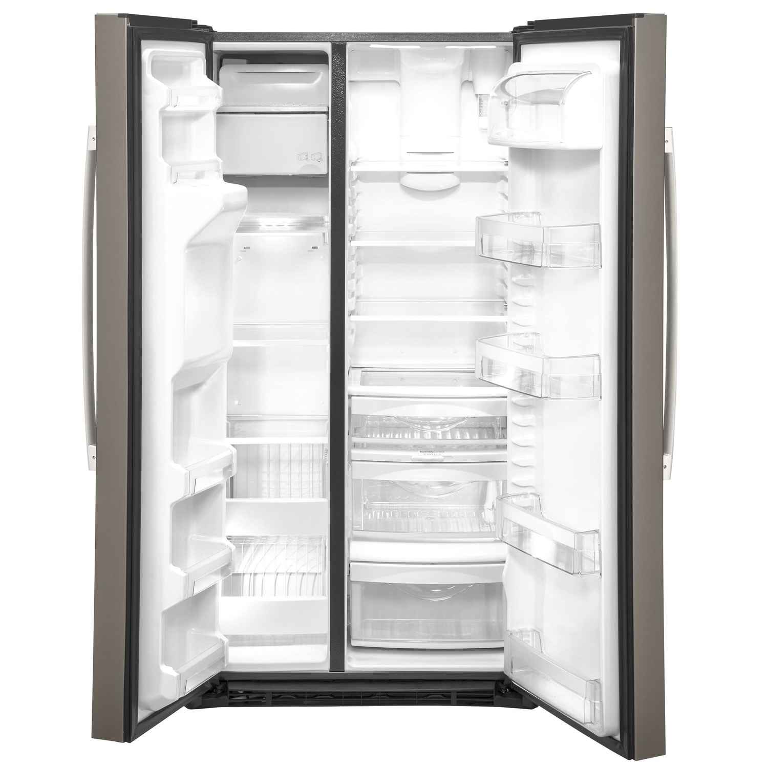 GE 36-inch Counter-Depth Side-by-Side Refrigerator with Water and Ice Dispenser GZS22IMNES