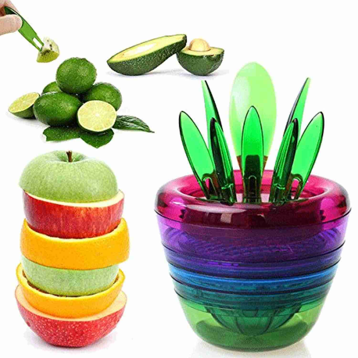 Shaper Salad Maker - 10pcs Multi-Function Kitchen Tool Set for Fruits & Vegetables