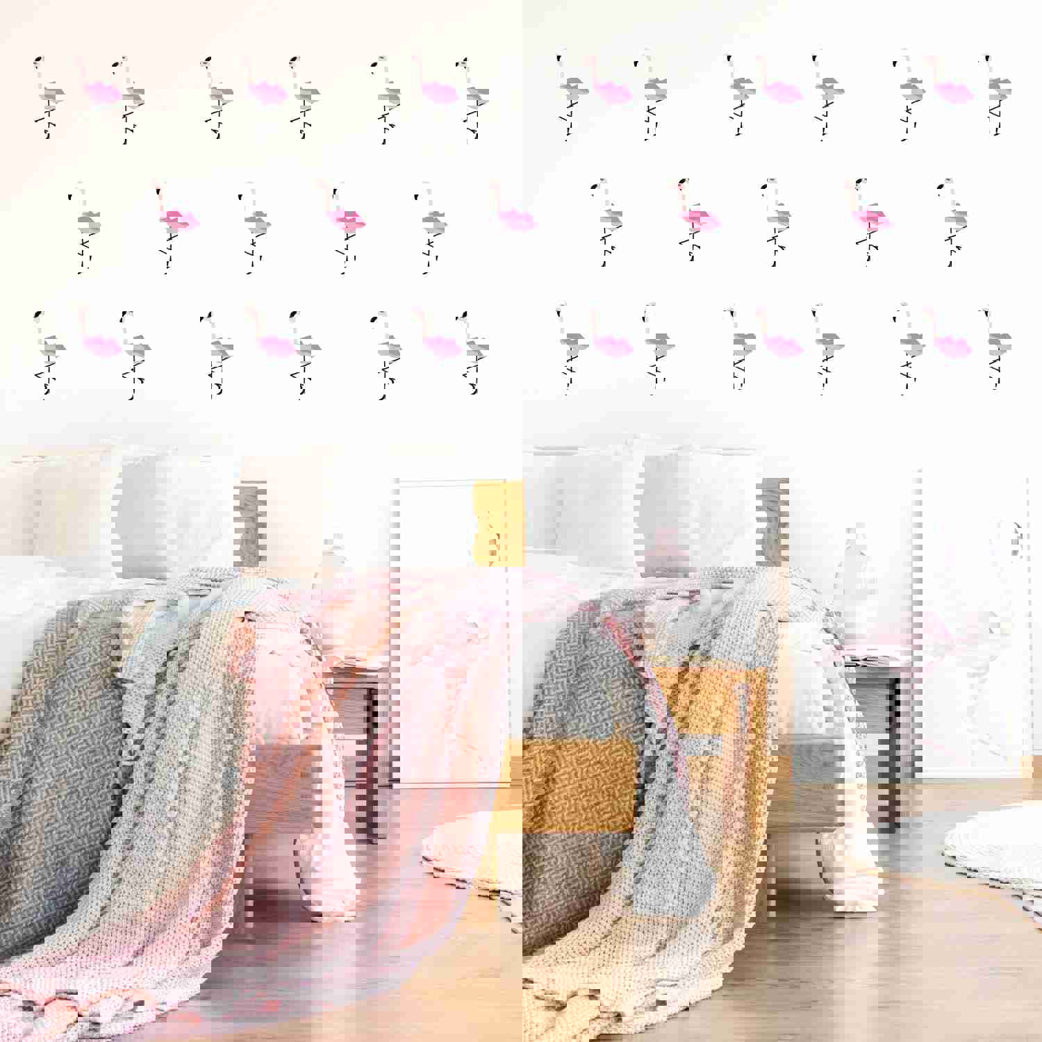 Flamingo Lips Wall Decals - Fun and Whimsy Peel and Stick Decals