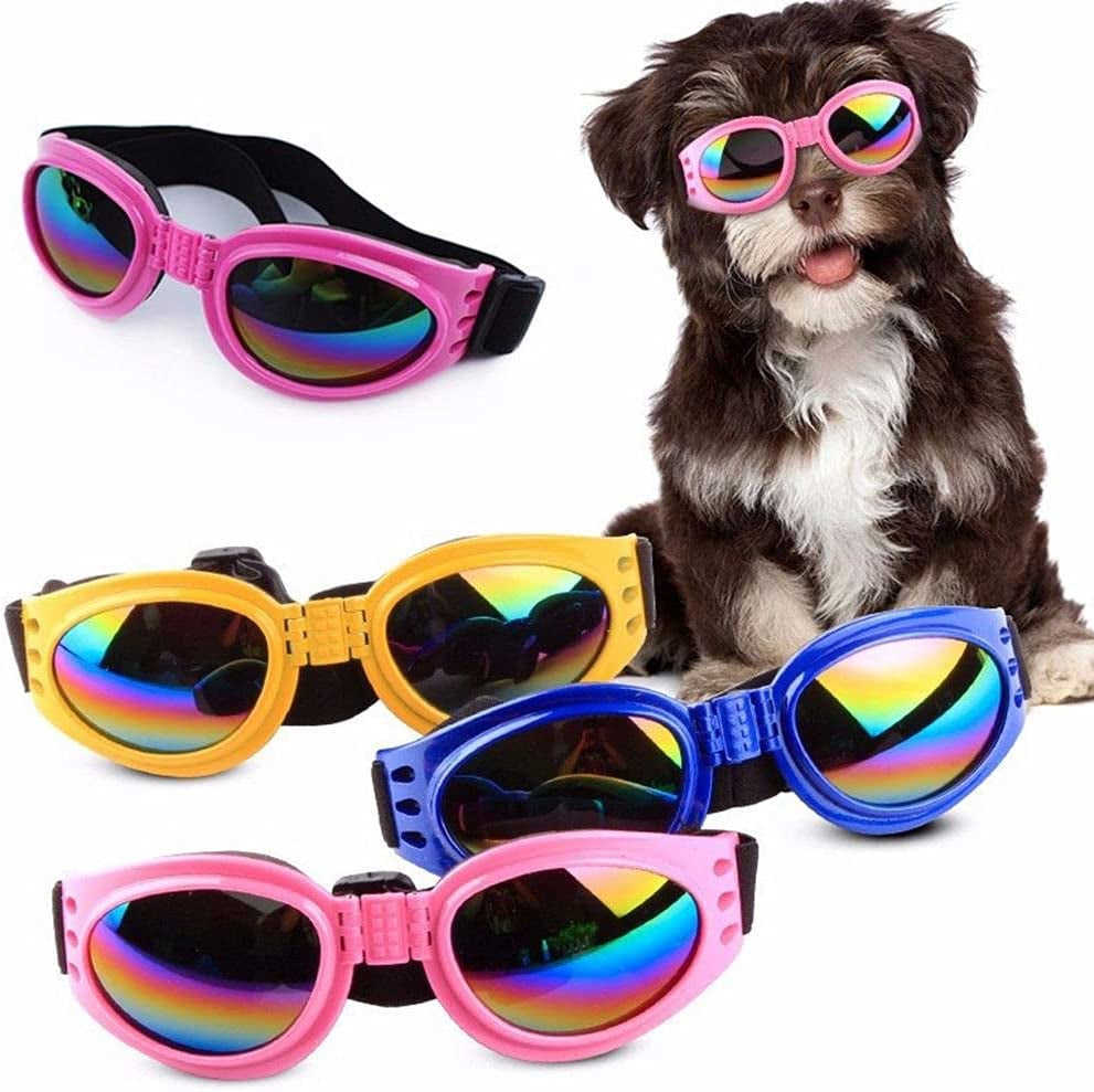 BYBYCD 6 Colors Foldable Waterproof Pet Eyewear UV Protection Sunglasses for Dogs