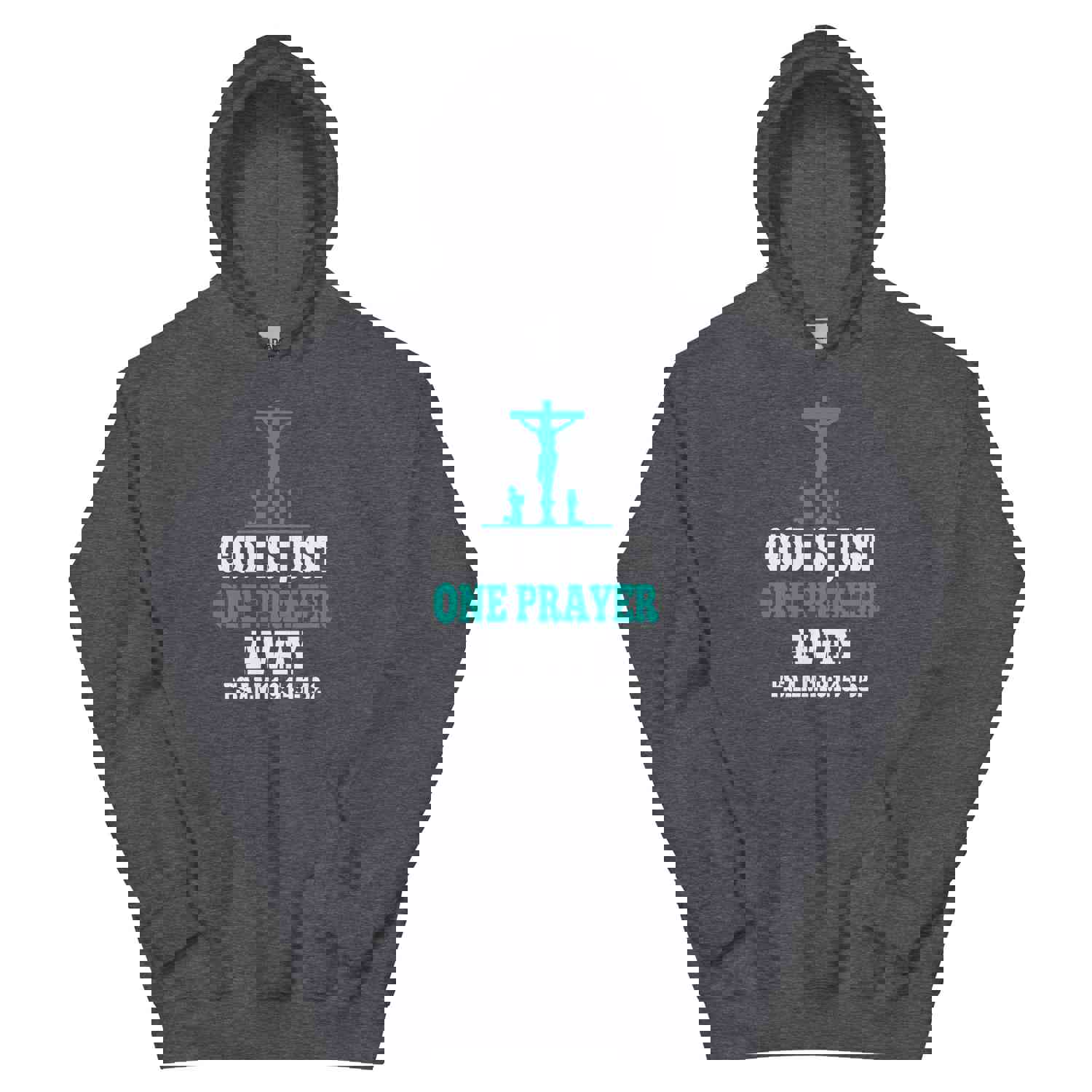 F&H Christian God is Just One Prayer Away Mens Hoodie