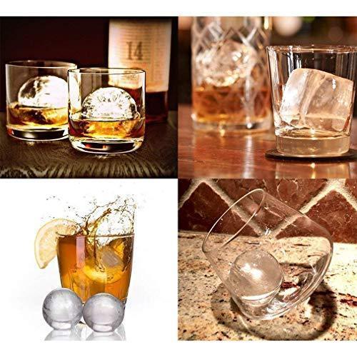 Convallaria Ice Cube Trays Whiskey Combo Mold (Set of 2) - Sphere & Square Ice Ball Maker with Lid & Funnel