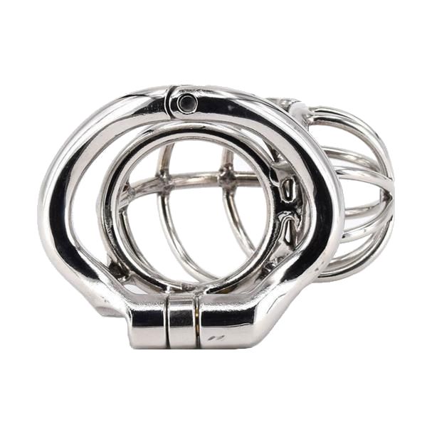 High-Quality Stainless Steel Metal Chastity Device with Brass Padlock