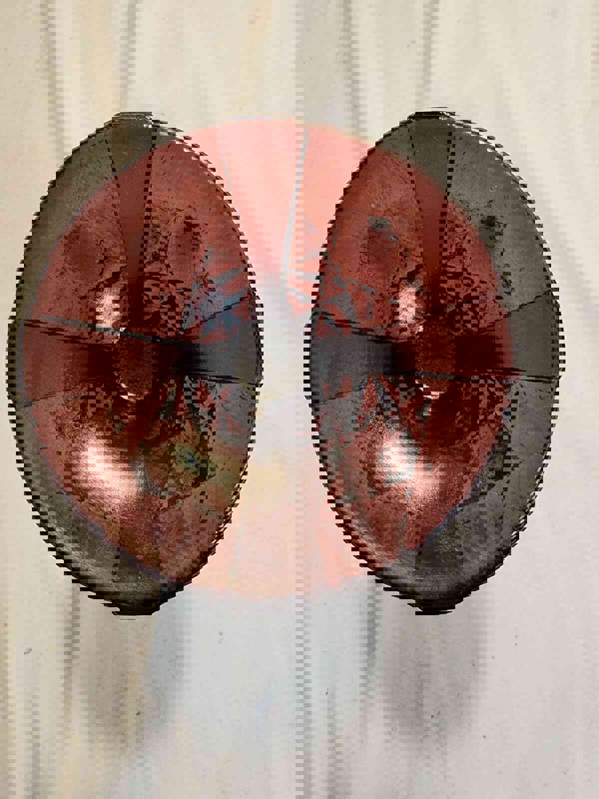 Vintage LG Wright Amethyst Pressed Glass Daisy & Button Straight Band Wine Glass