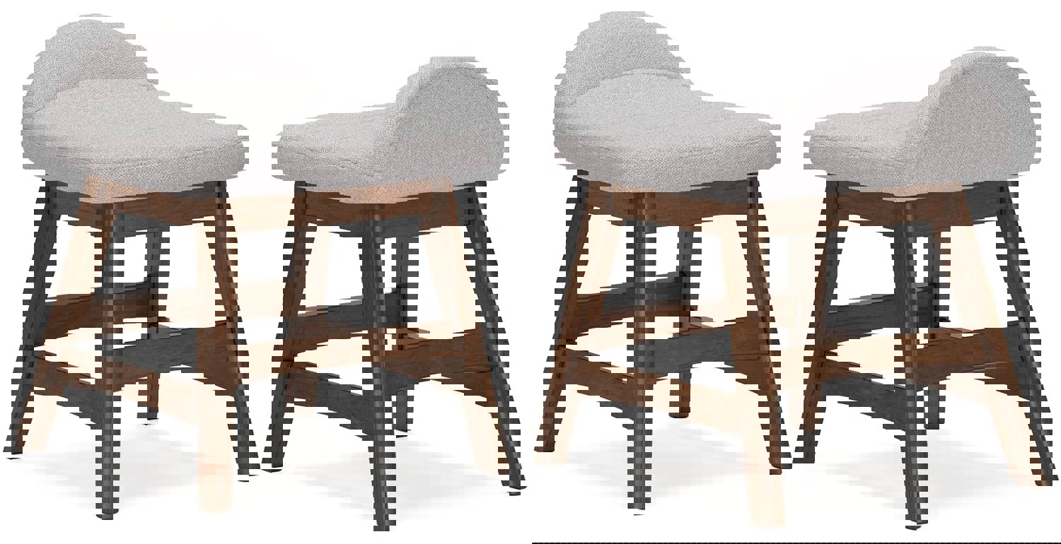 Lyncott - Light Gray / Brown - Home Office Desk Chair