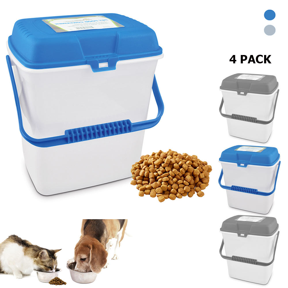 4PC Airtight Pet Food Storage Container - 8 Gallons for Dogs and Cats