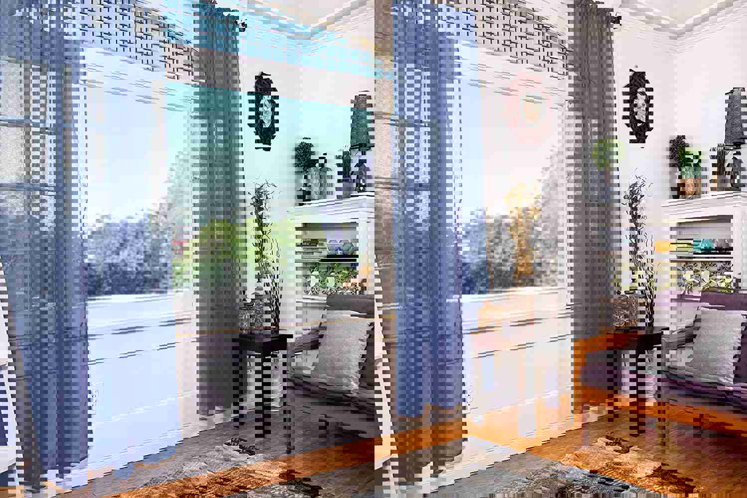 Sheer Curtains - 2 Panels Set