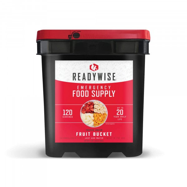 ReadyWise Freeze Dried Fruit Grab & Go Bucket - Gluten-Free, 120 Servings, 20 Year Shelf Life