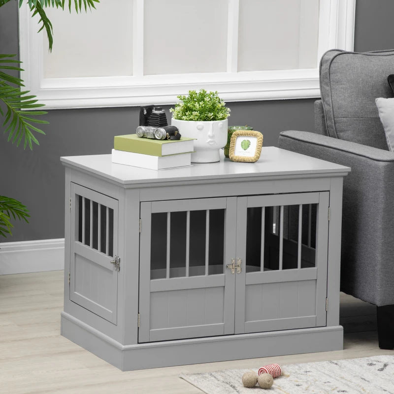 PawHut Cat Litter Box Enclosure with Magnetic Doors, Multi-Functional Side Table for Indoor Use