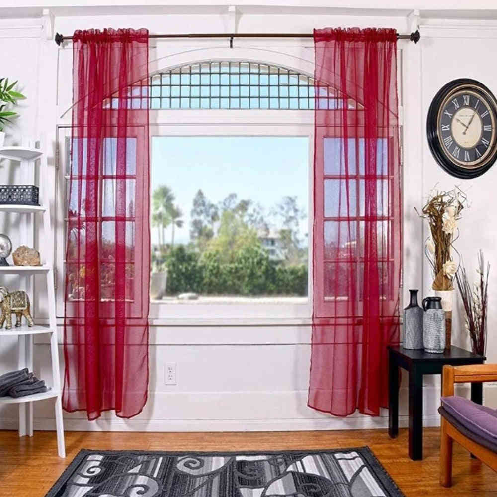 Sheer Curtains - 2 Panels Set