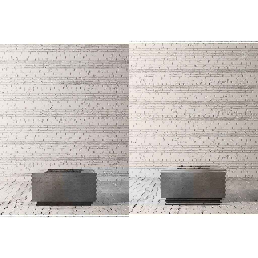 Prism Hardscapes 60 Ebony Tavola 8 Rectangular Concrete Natural Gas Fire Pit Table