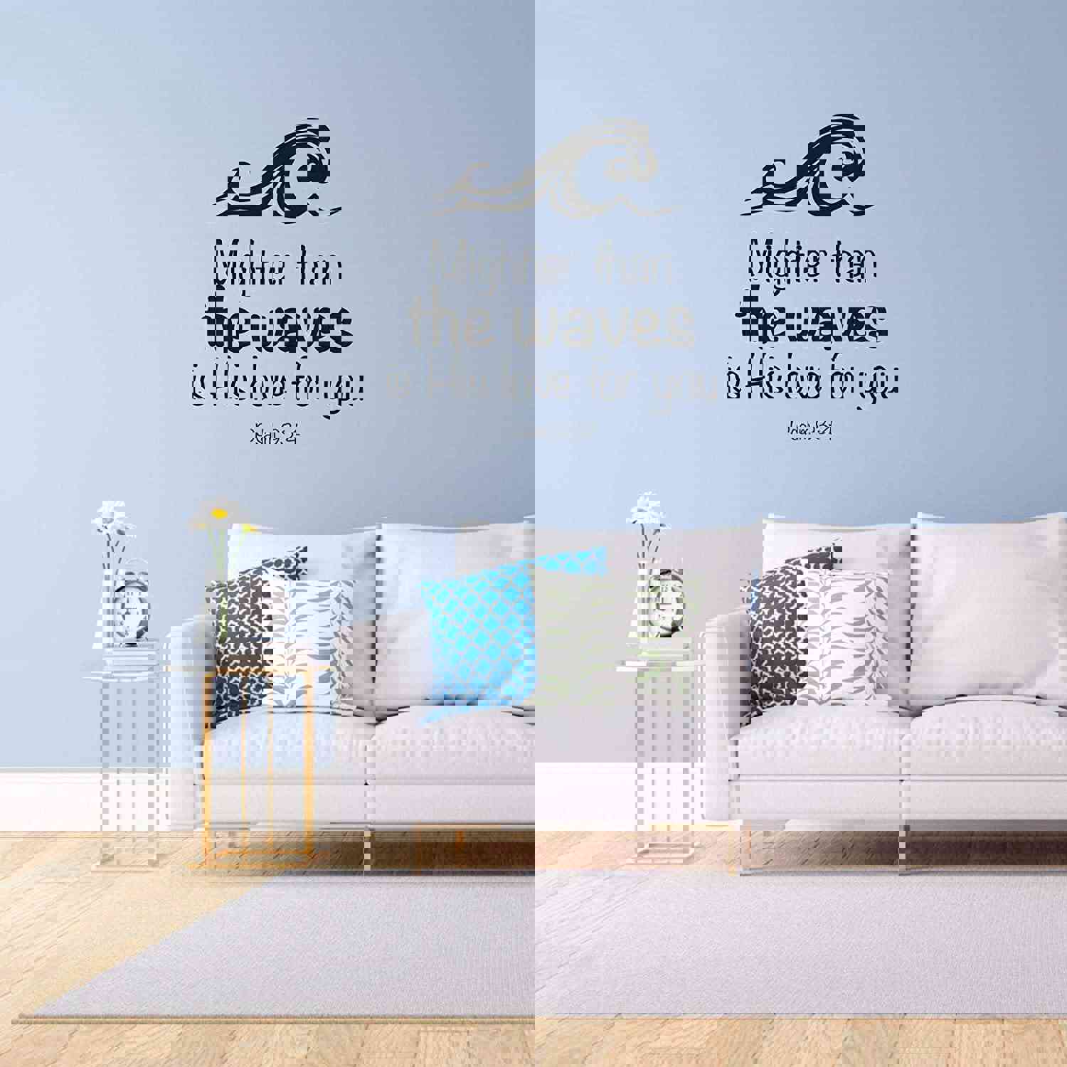 Religious Quotes Vinyl Wall Sticker - His Love For You Psalm Bible Verse Decal