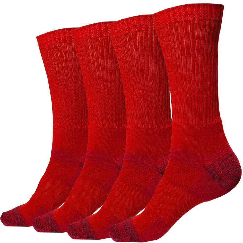 2 Pack of Men's Premium Athletic Sports Team Crew Socks for Football, Basketball, and Lacrosse