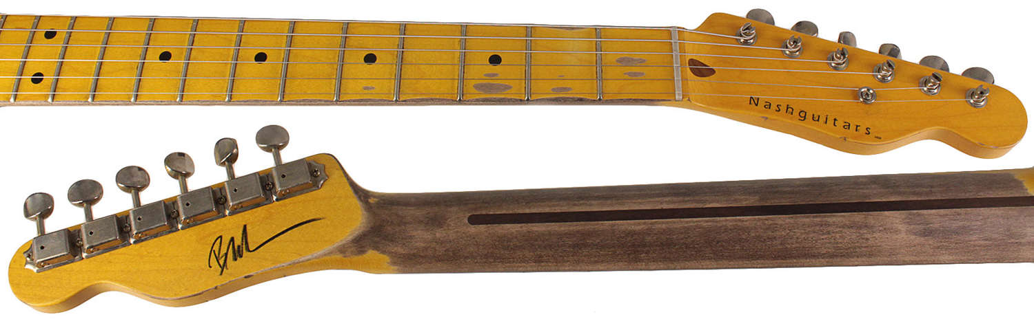 Nash T-2HB Guitar with P90 Pickups, Butterscotch Blonde Finish, Light Aging