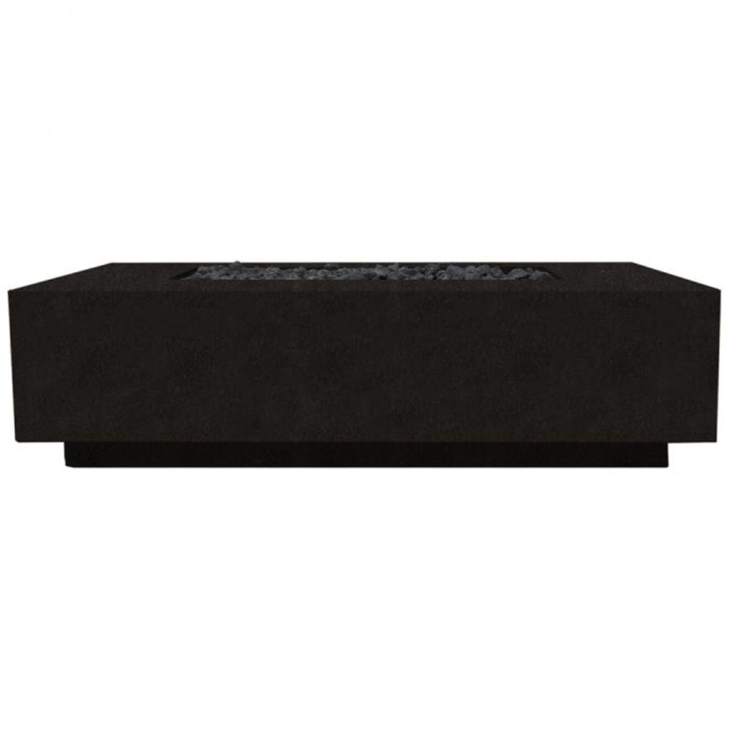 Prism Hardscapes 60 Ebony Tavola 8 Rectangular Concrete Natural Gas Fire Pit Table