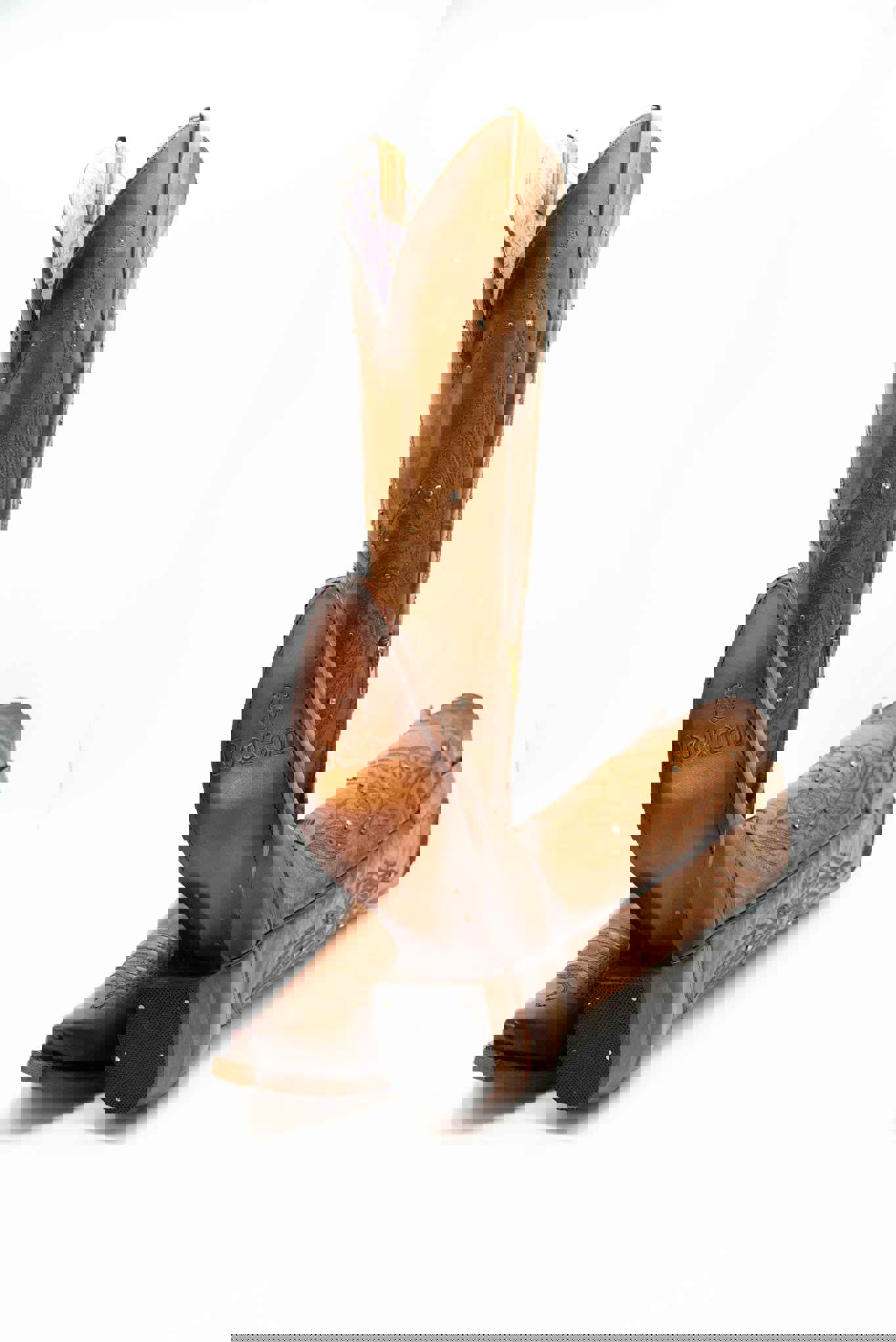 Catalina Vitro Tall Cowgirl Boot - Genuine Leather with Side Zipper