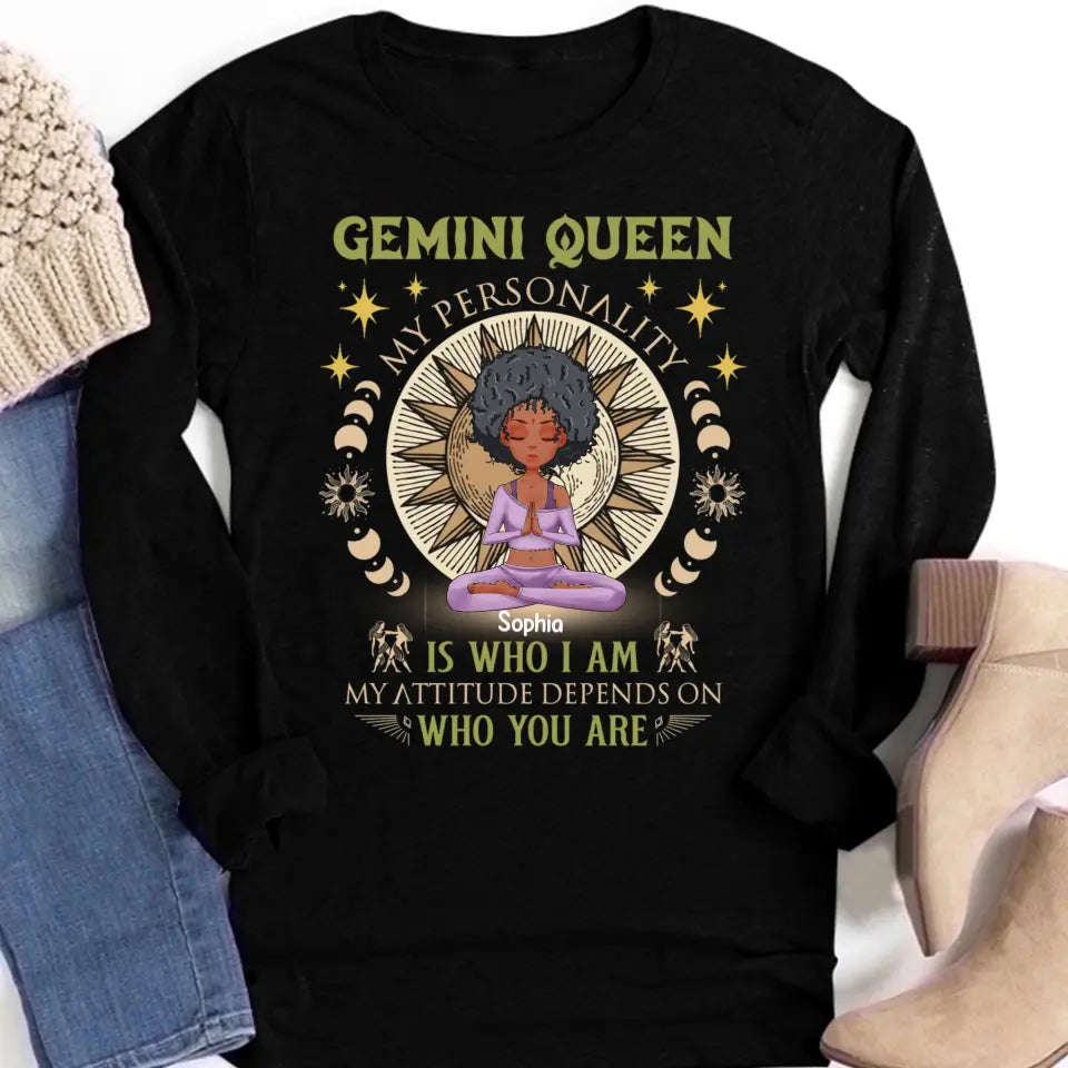 Personalized Birthday Shirts, Zodiac T Shirt, Gemini Birthday T Shirt, Custom Birthday Gifts for Yoga Lovers