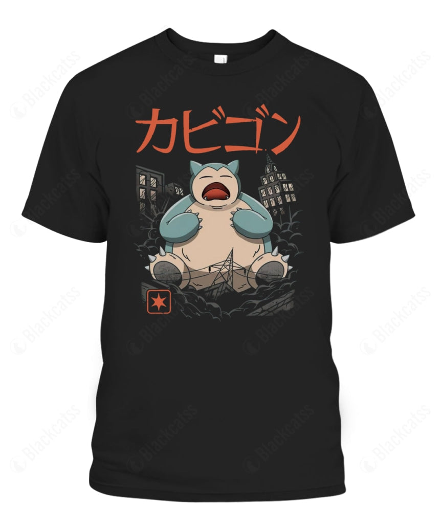 PKM Snorlax Sleeping Kaiju Custom Graphic T-Shirt