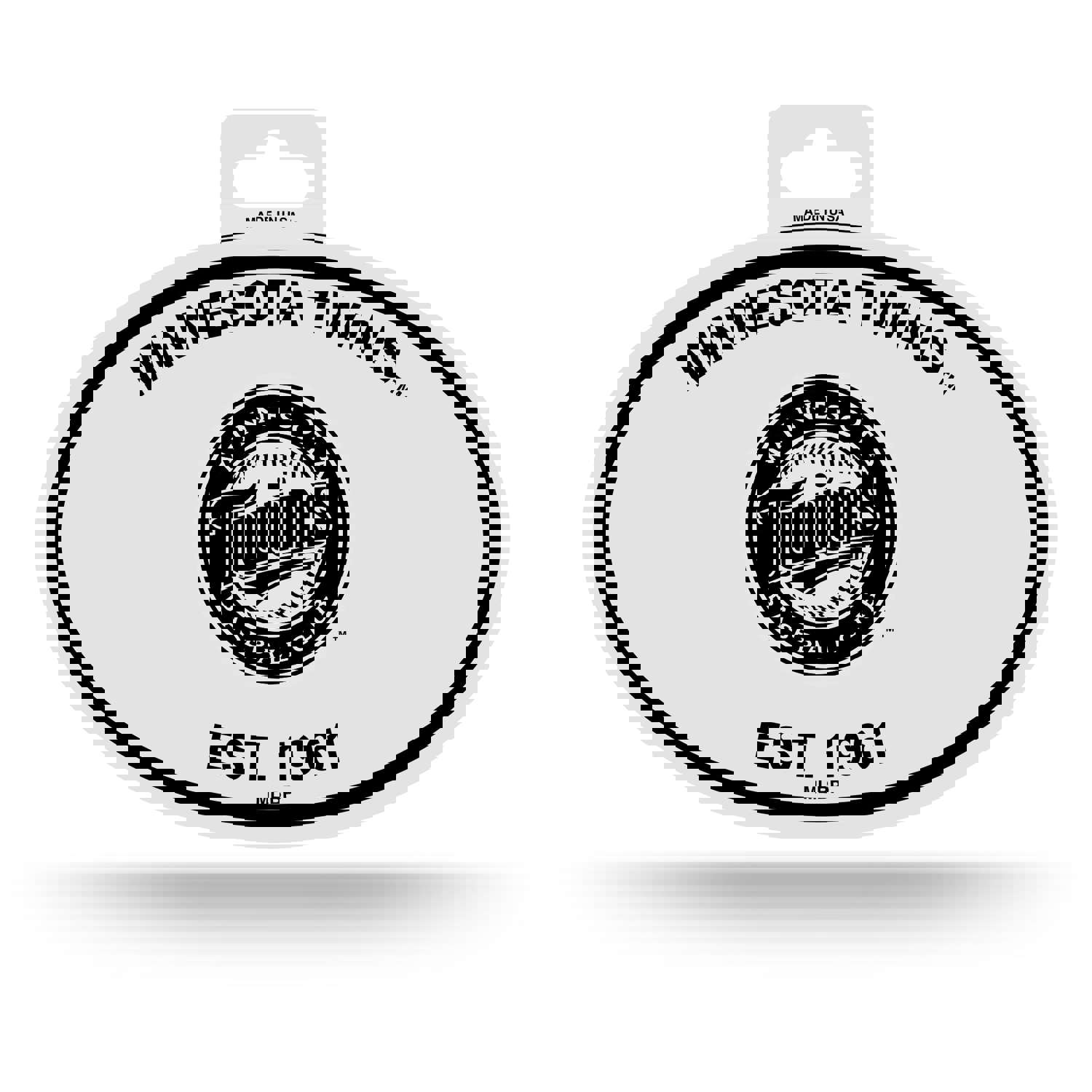 Minnesota Twins Black & White Oval Vinyl Decal Sticker - 3.75 x 5.75 Inches