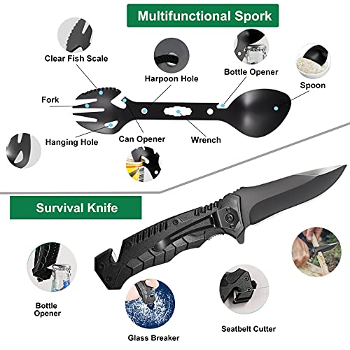 30 in 1 Survival Gear and Equipment Kit for Outdoor Emergency Camping Hiking Fishing Hunting