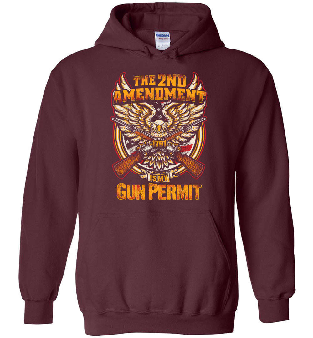 The 2nd Amendment is My Gun Permit Mens Hoodie