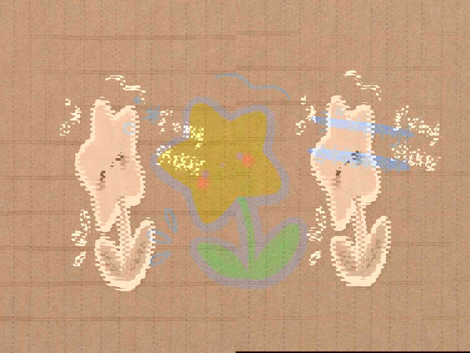 Star Flower Vinyl Sticker