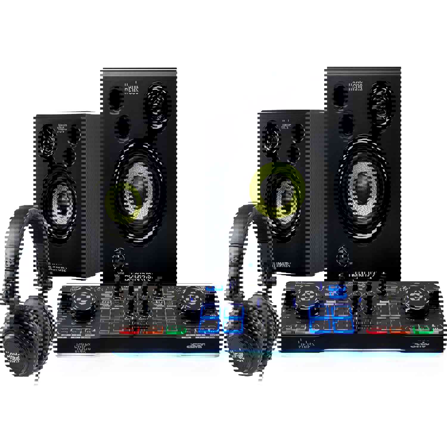 Hercules DJ Starter Kit Starlight - Complete DJ Setup with Controller, Speakers, and Headphones