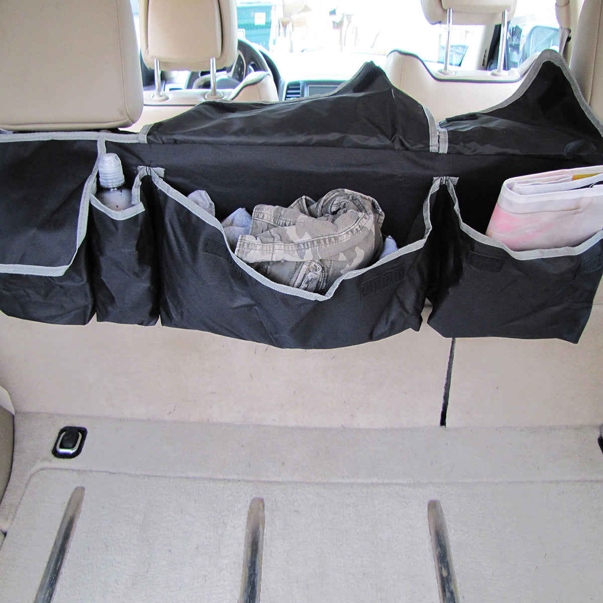 4 Section Hanging Car SUV Seat Trunk Storage Organizer for Auto and Truck Cargo