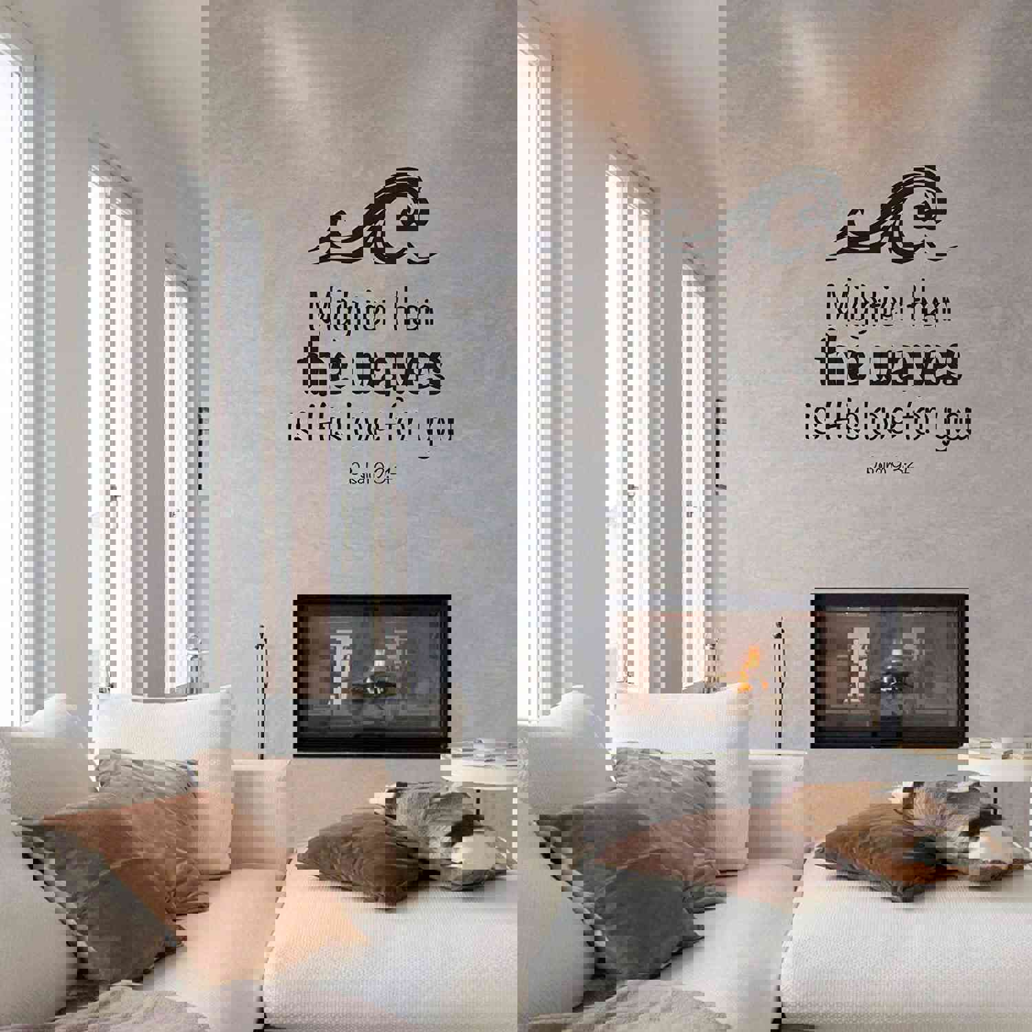 Religious Quotes Vinyl Wall Sticker - His Love For You Psalm Bible Verse Decal