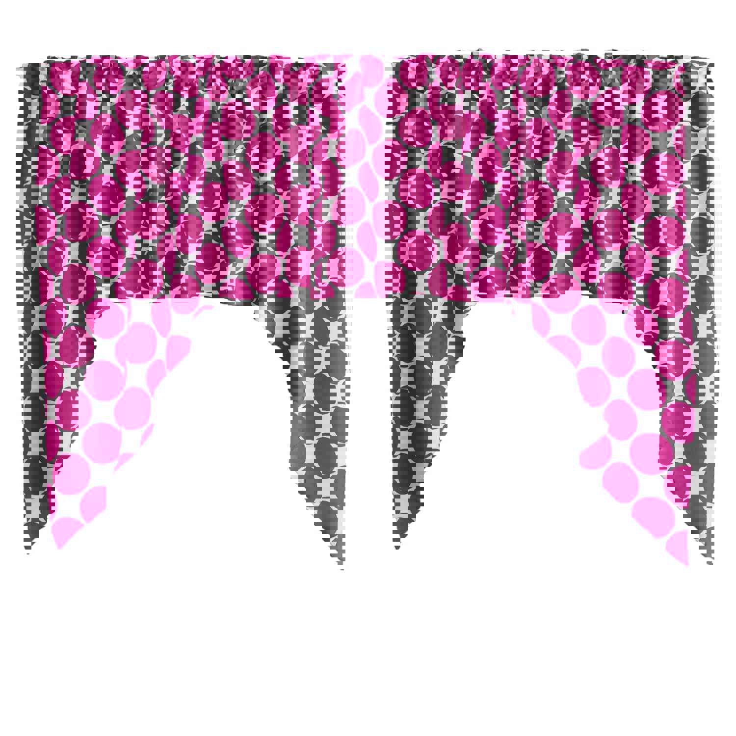 Swag Valance Cotton Large Circle Dot Print 58" Wide / 36" Tall