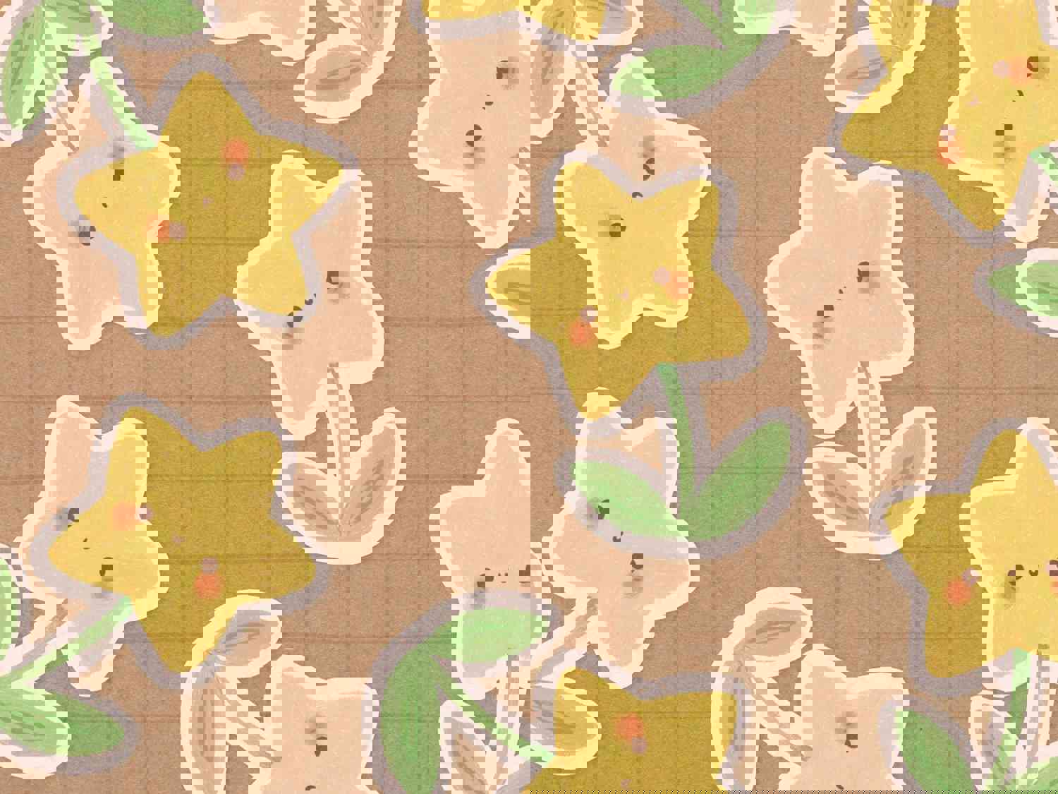 Star Flower Vinyl Sticker