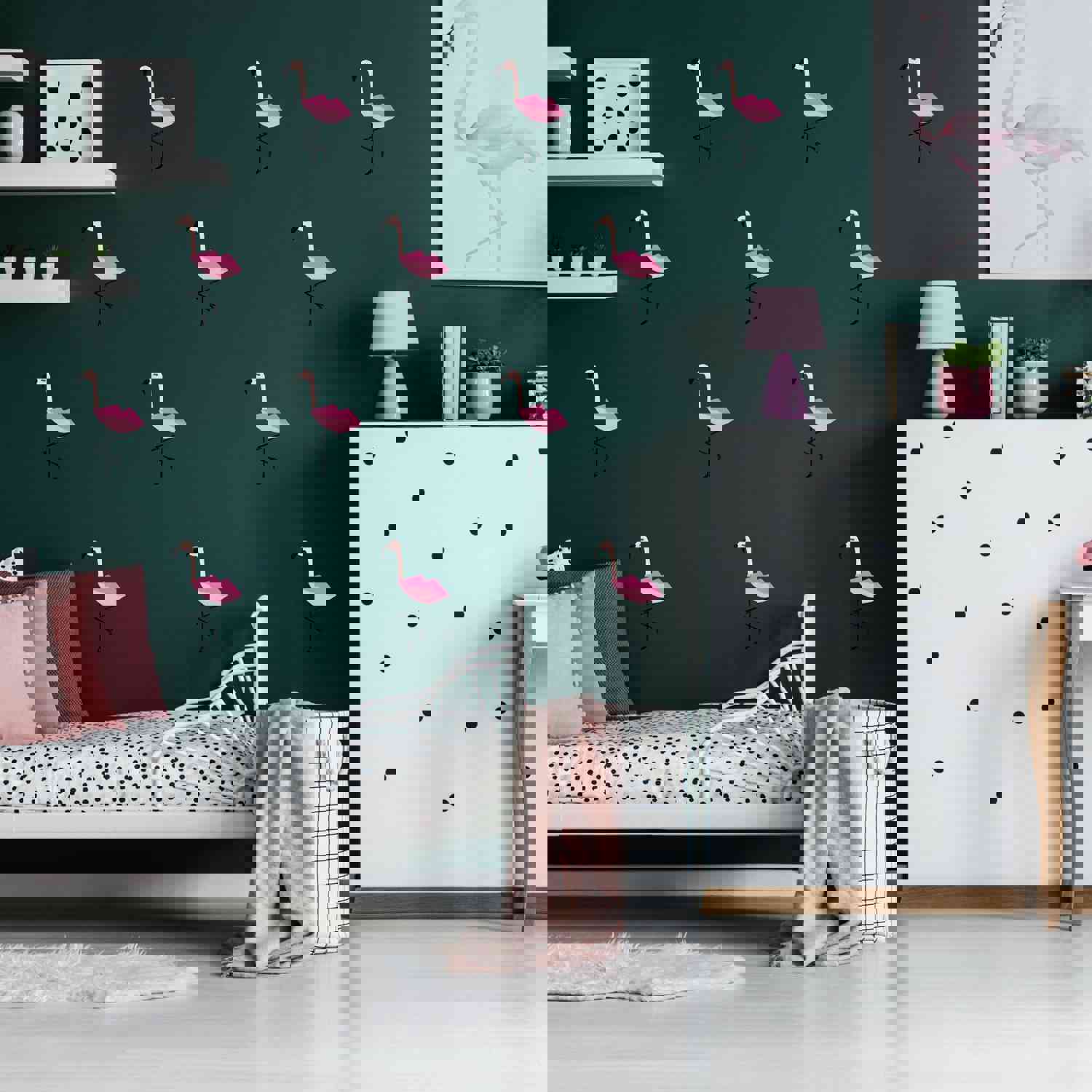 Flamingo Lips Wall Decals - Fun and Whimsy Peel and Stick Decals