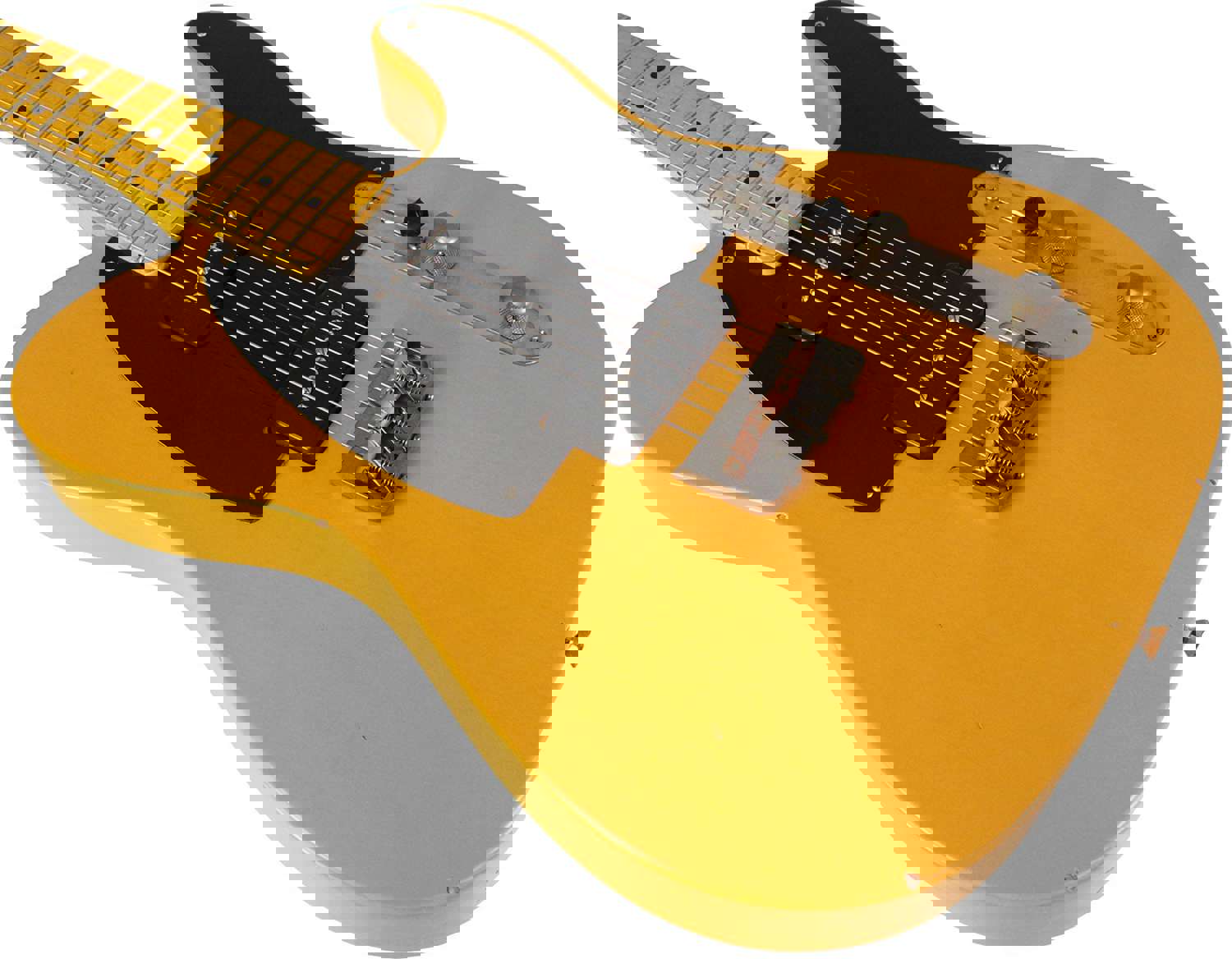 Nash T-2HB Guitar with P90 Pickups, Butterscotch Blonde Finish, Light Aging