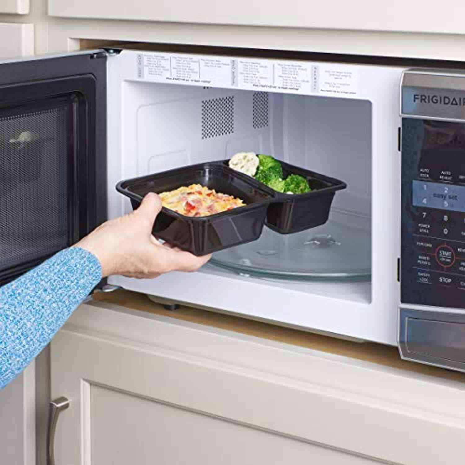 Durahome - 10-Pack BPA-Free Meal Prep Containers with Lids, 2 Compartments, 30oz