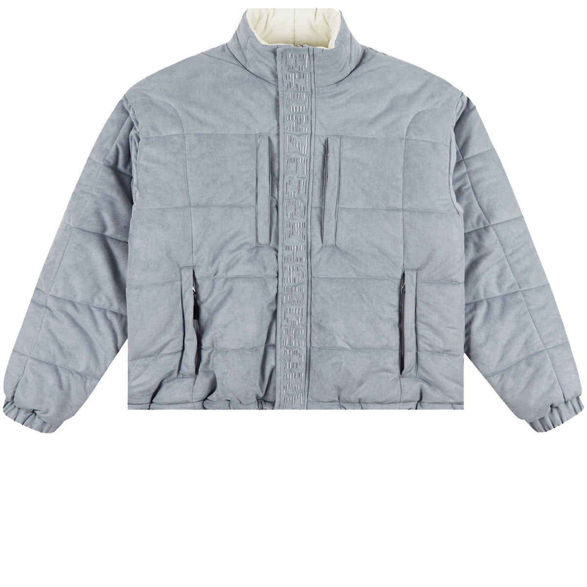 Bronze 56k Faux Suede Puffer Jacket - Grey