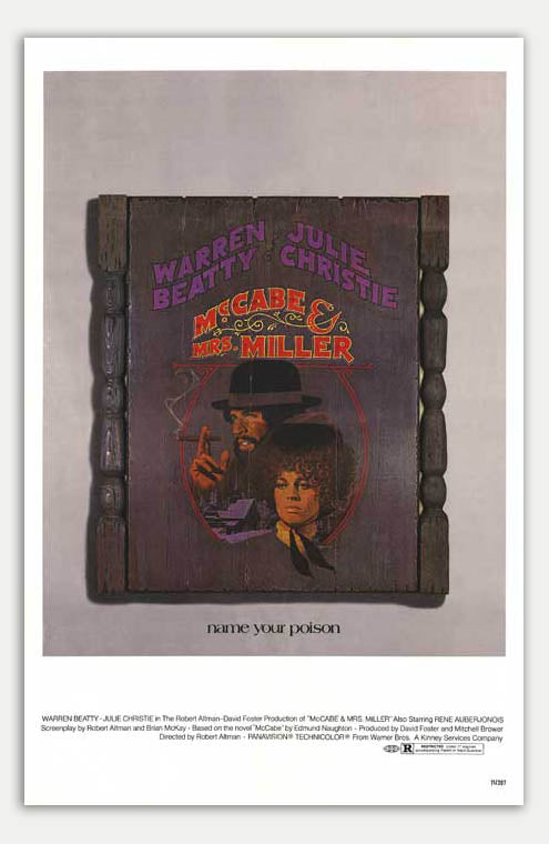 McCabe and Mrs. Miller - 11 x 17 Movie Poster (1971 Reprint)