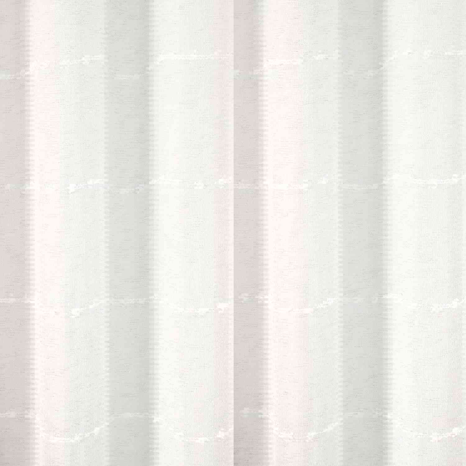 Farmhouse Textured Sheer With Peva Lining Shower Curtain Set