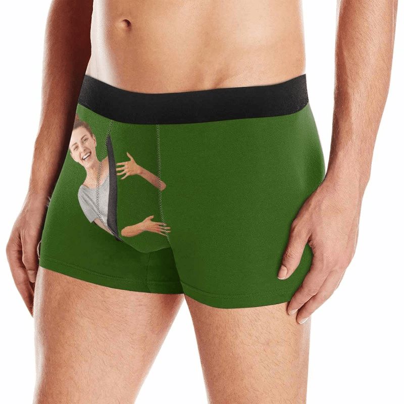 Custom Face Men's Boxer Briefs - Personalized Photo Underwear for Valentine's Day Gift