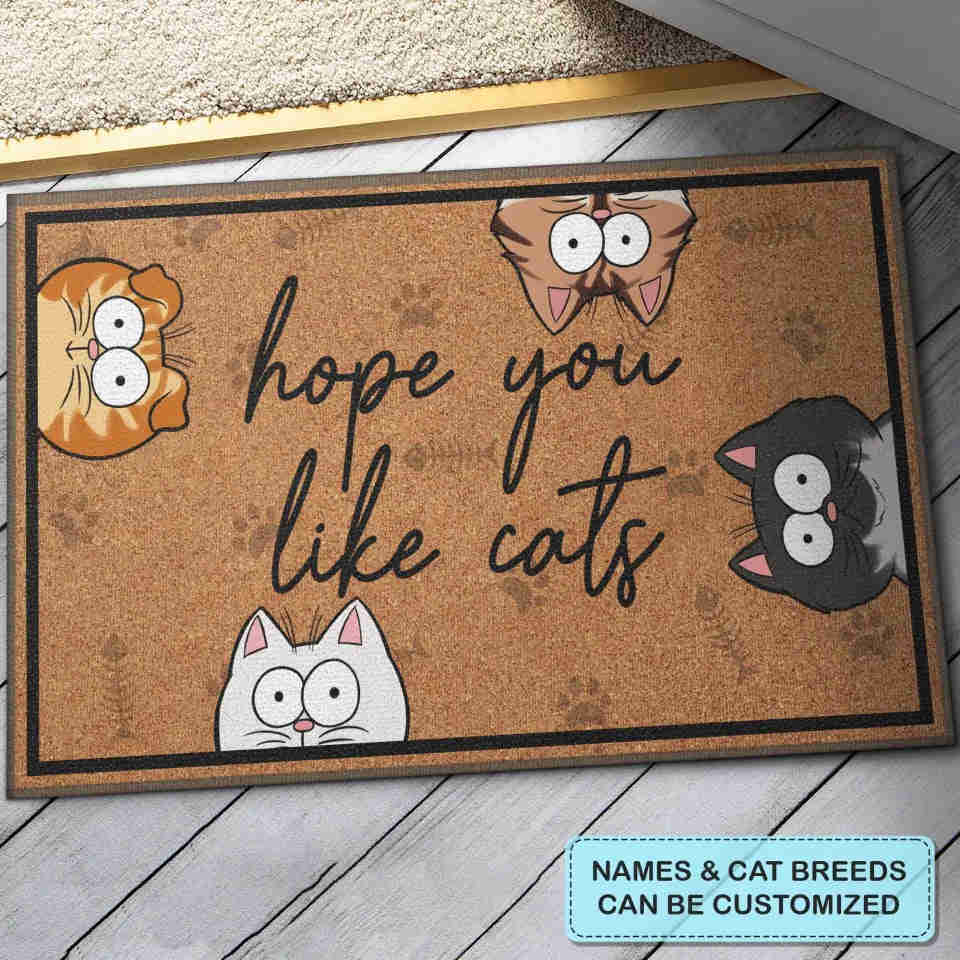 Personalized Custom Doormat for Cat Lovers - Unique Gift for Birthdays, Mothers Day, Fathers Day