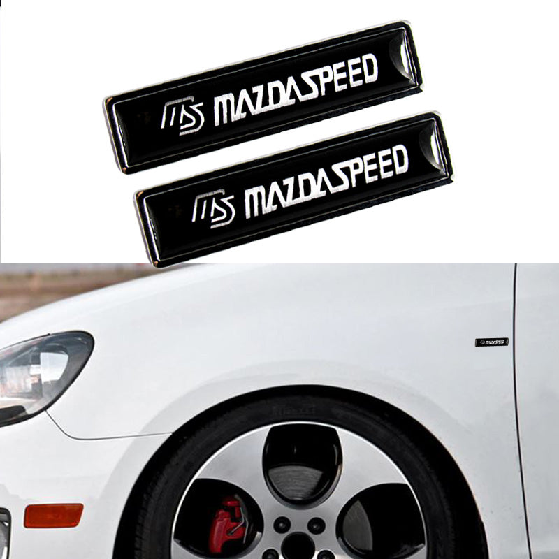 MAZDASPEED Luxury Auto Car Body Fender Metal Badge Sticker Decal 2PCS