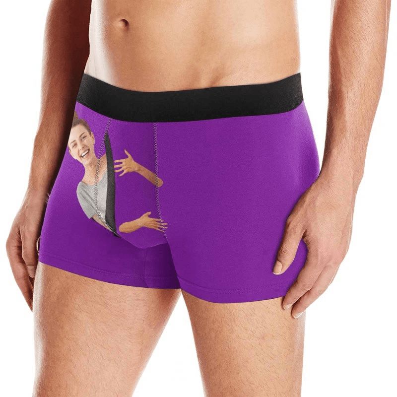 Custom Face Men's Boxer Briefs - Personalized Photo Underwear for Valentine's Day Gift