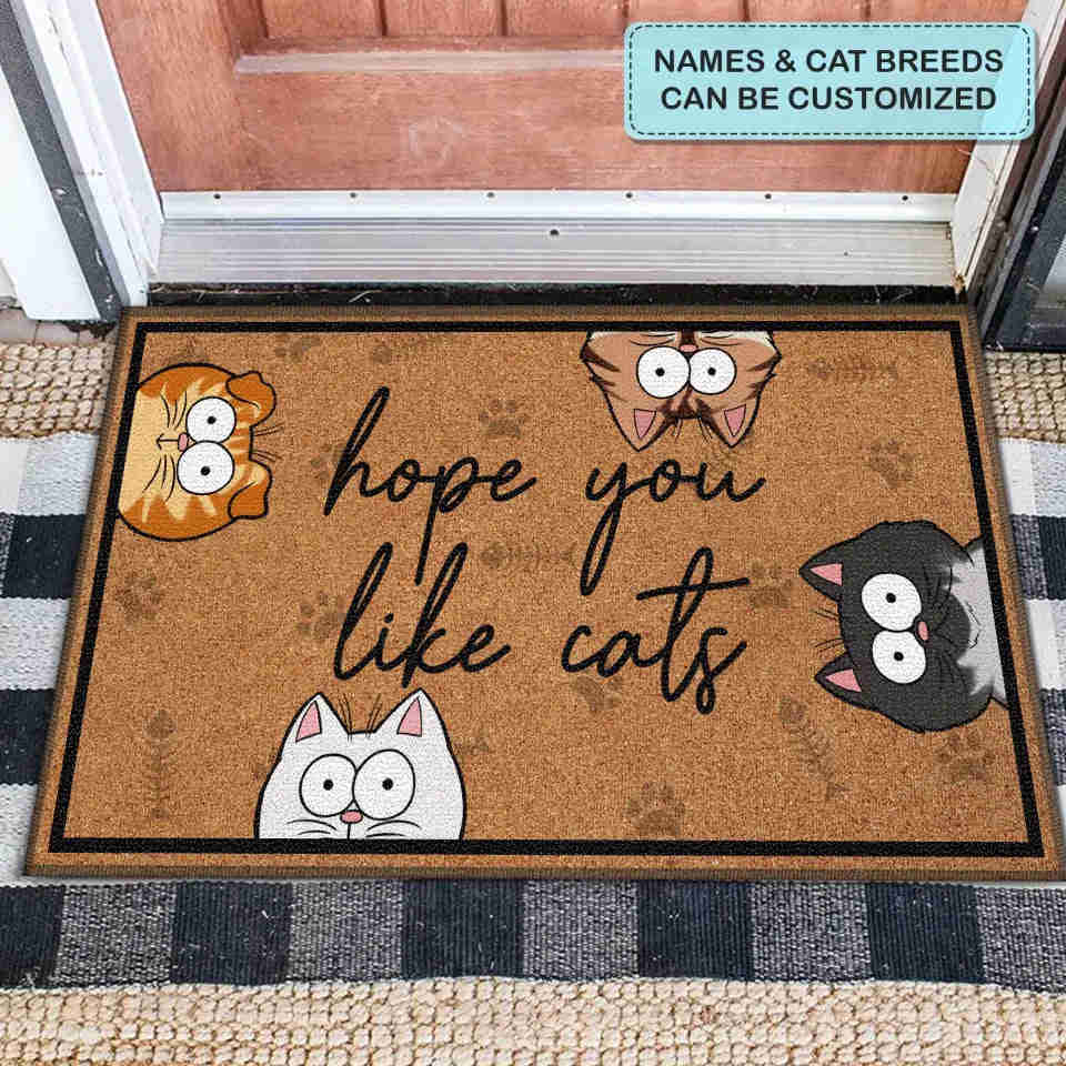 Personalized Custom Doormat for Cat Lovers - Unique Gift for Birthdays, Mothers Day, Fathers Day