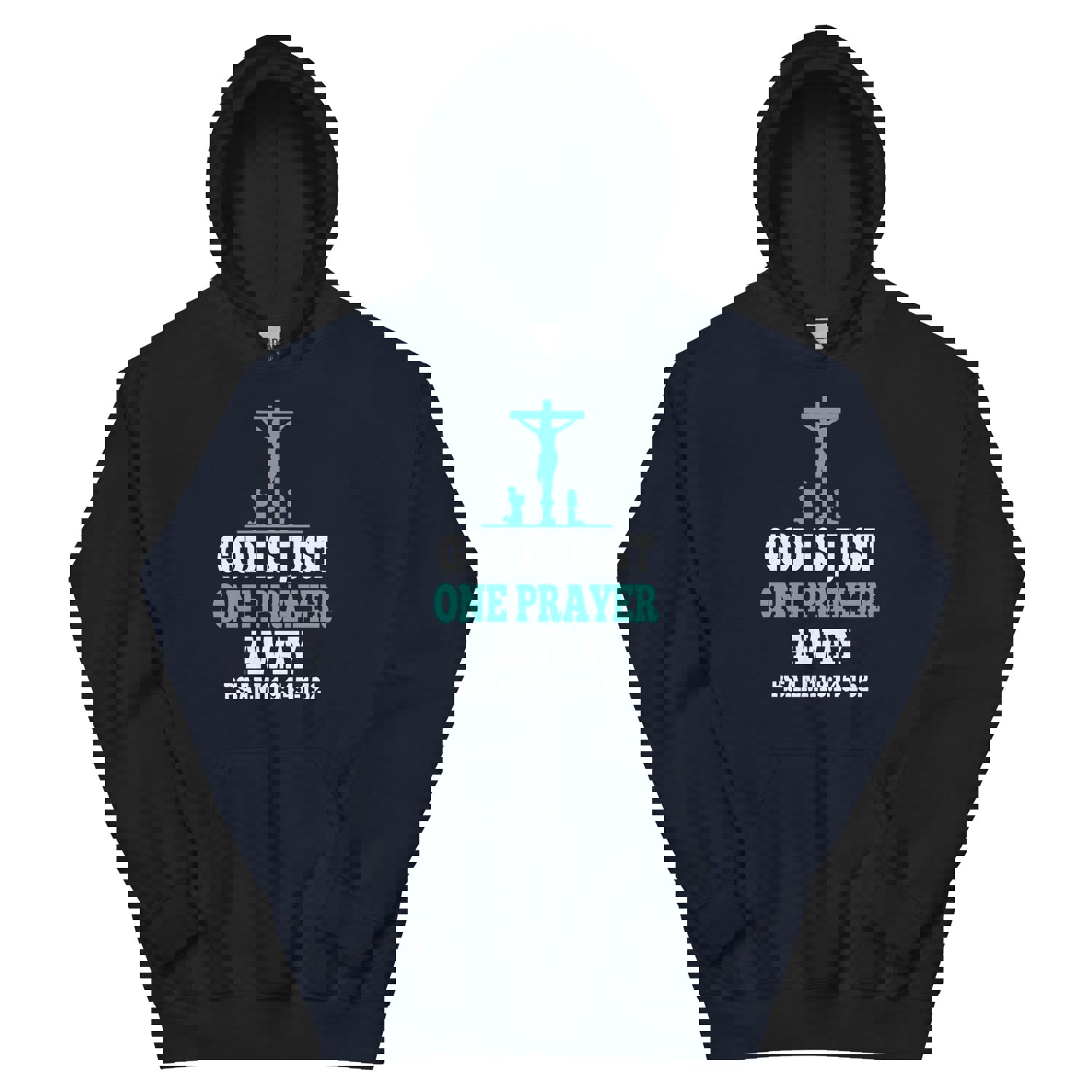 F&H Christian God is Just One Prayer Away Mens Hoodie