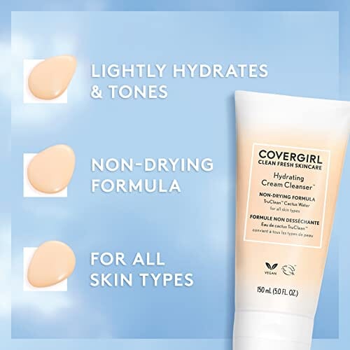 COVERGIRL Clean Fresh Skincare Hydrating Cream Cleanser, Case of 24