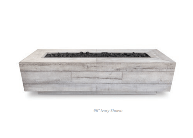 The Outdoor Plus Catalina Wood Grain Fire Pit with Free Cover