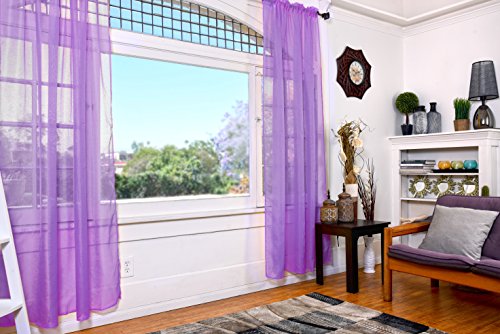 Sheer Curtains - 2 Panels Set